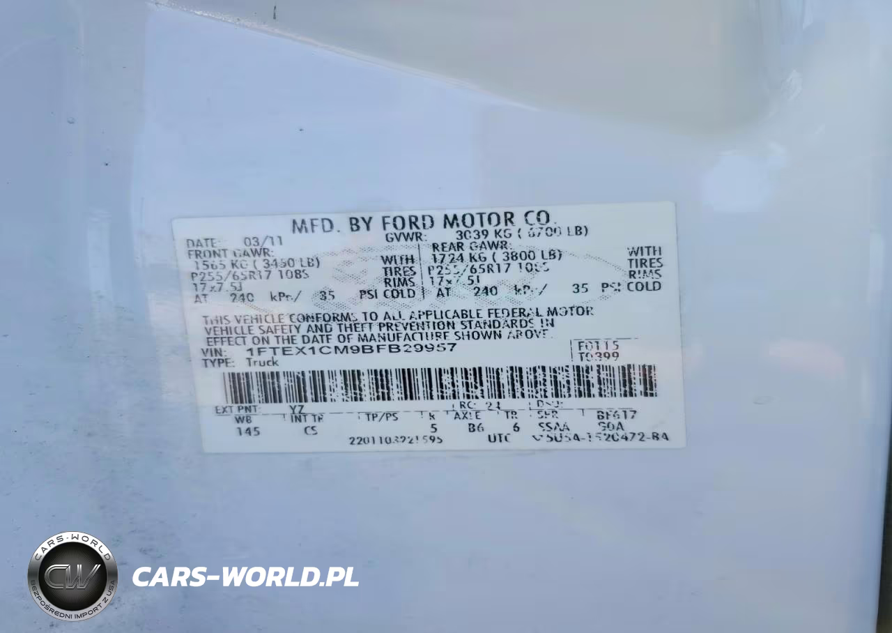 2011 Ford F150 Super Cab VIN:1FTEX1CM9BFB29957 - 12