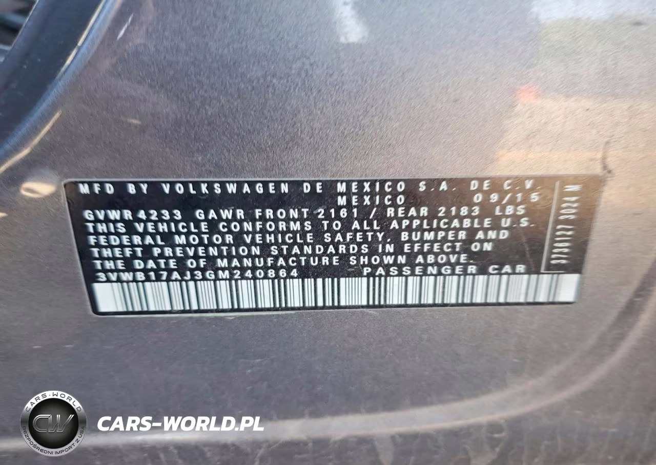 2016 Volkswagen Jetta Sport VIN:3VWB17AJ3GM240864 - 12