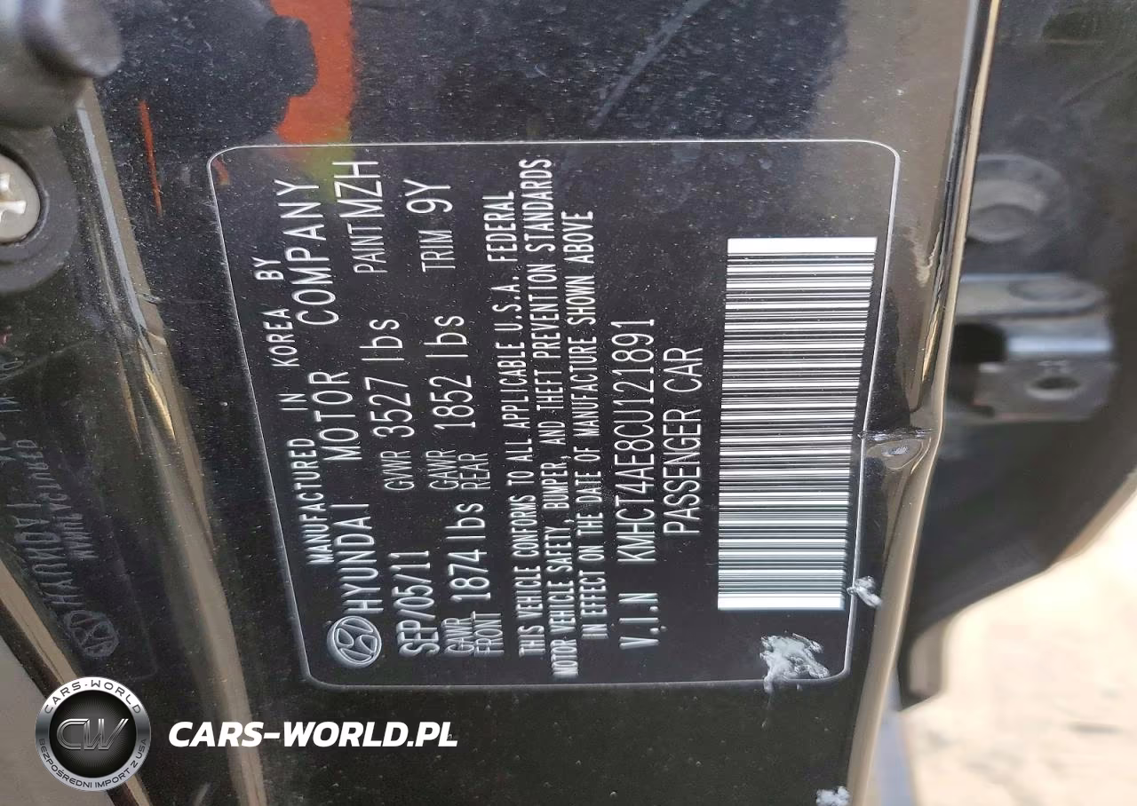 2012 Hyundai Accent Gls VIN:KMHCT4AE8CU121891 - 13
