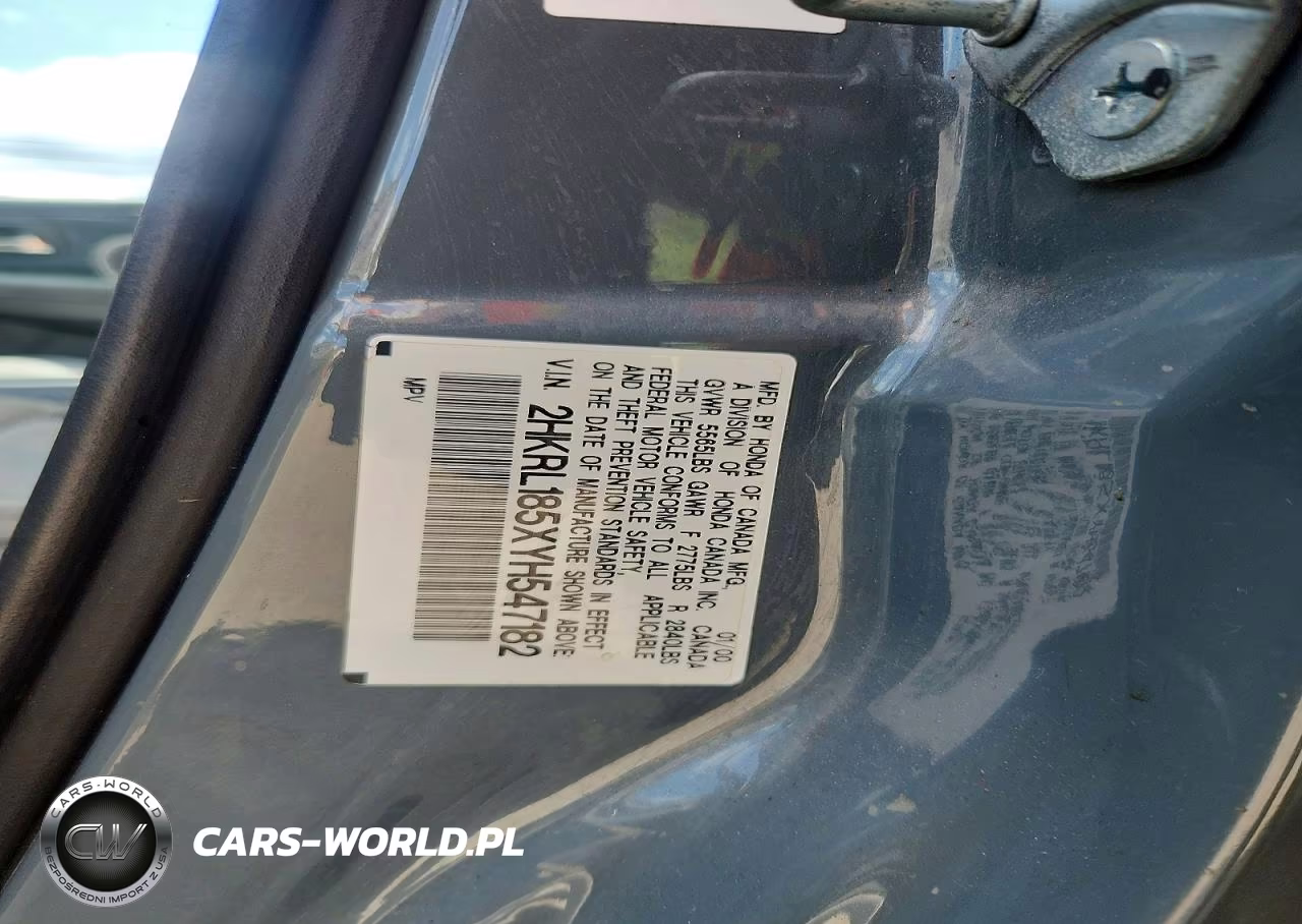 2000 Honda Odyssey Lx VIN:2HKRL185XYH547182 - 13
