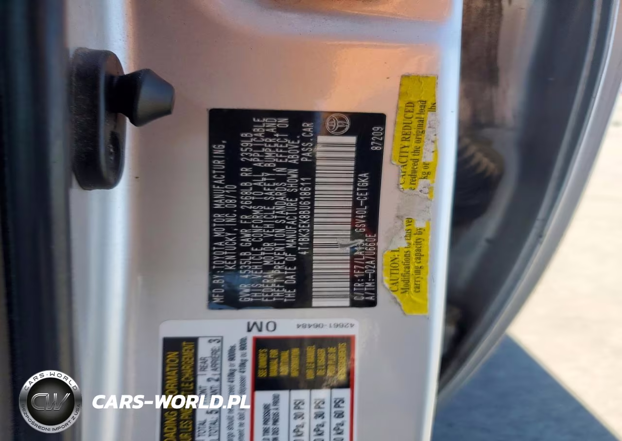 2011 Toyota Camry Xle V6 VIN:4T1BK3EK8BU618611 - 12