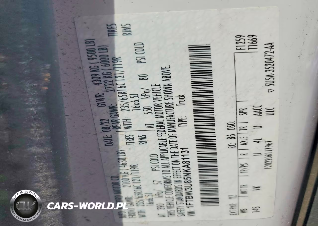 2022 Ford Transit T-350 VIN:1FTBW3U85NKA81131 - 14