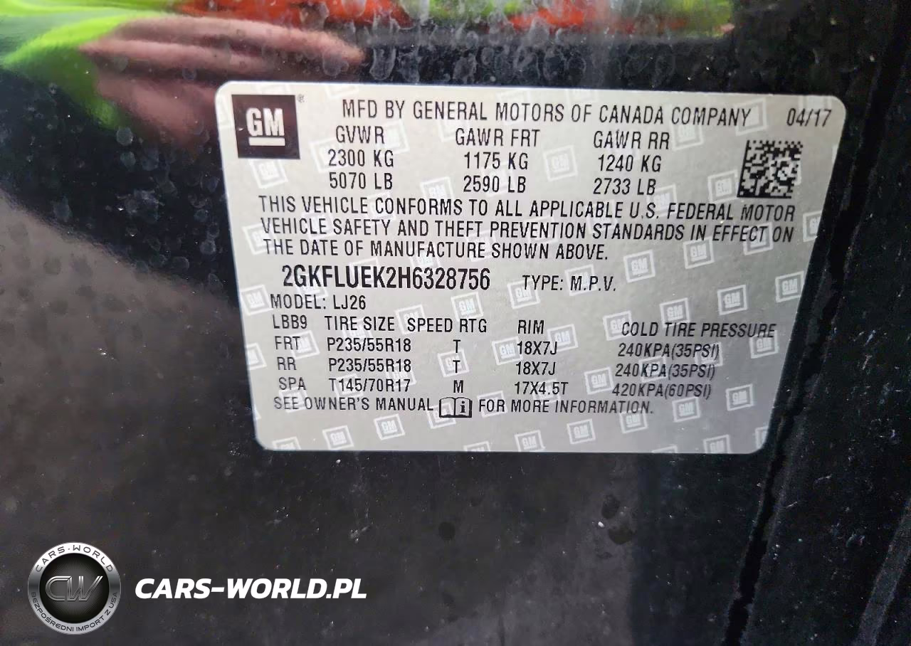 2017 GMC Terrain Slt VIN:2GKFLUEK2H6328756 - 13