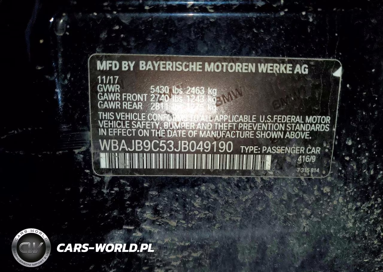 2018 BMW M550Xi VIN:WBAJB9C53JB049190 - 13