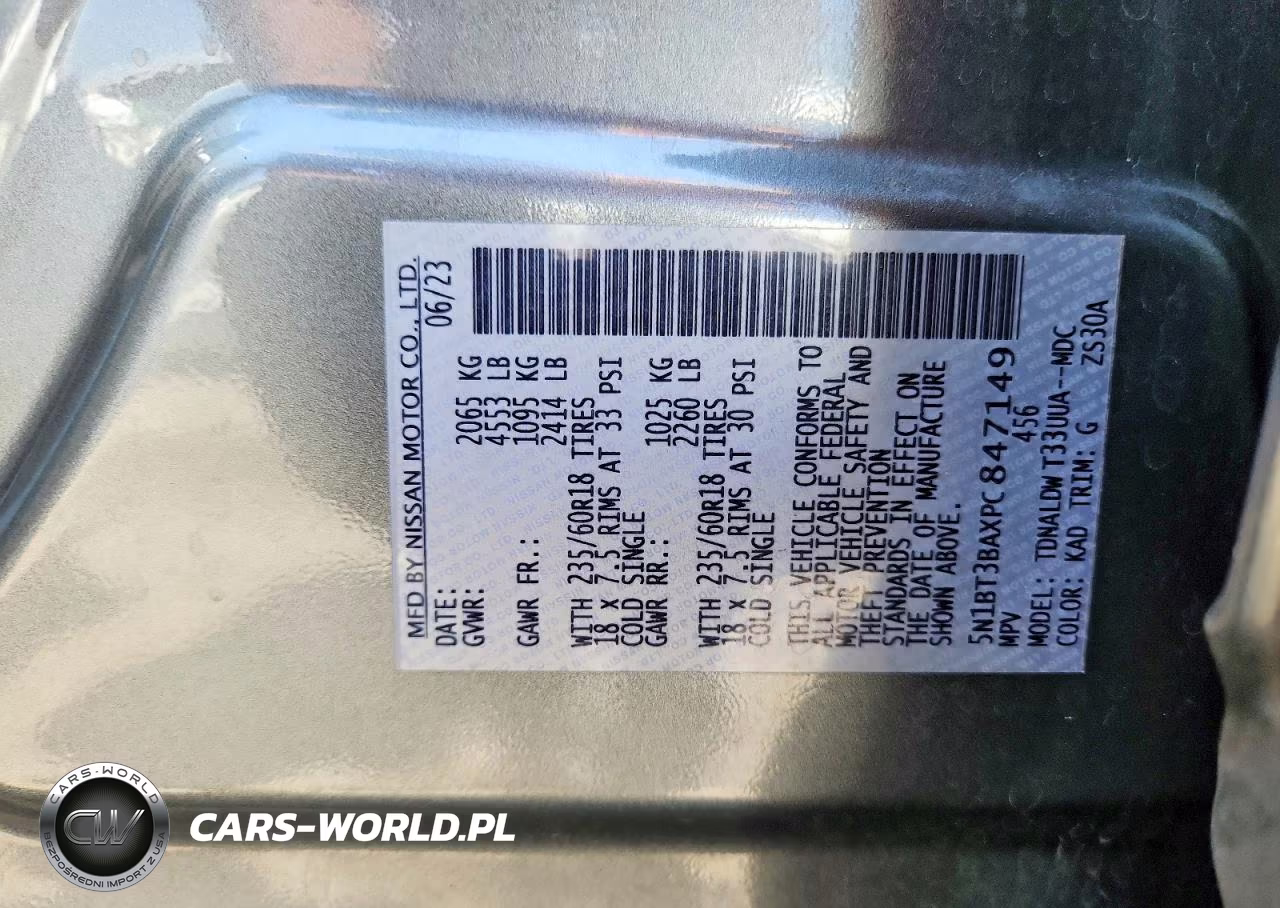 2023 Nissan Rogue Sv VIN:5N1BT3BAXPC847149 - 13