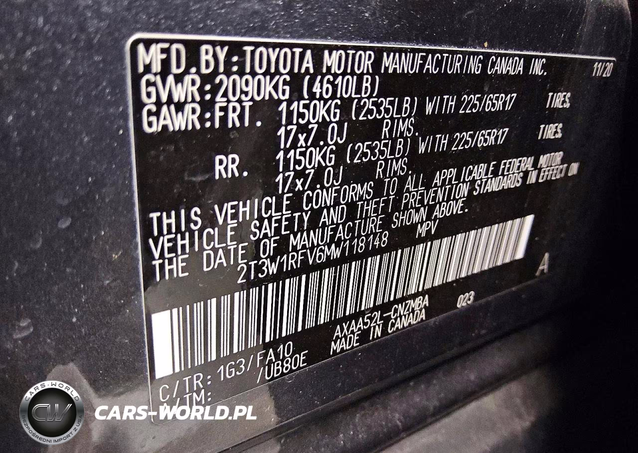 2021 Toyota Rav4 Xle VIN:2T3W1RFV6MW118148 - 14