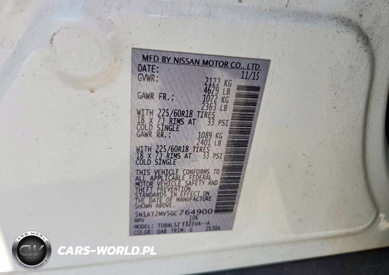 2016 Nissan Rogue Sl VIN:5N1AT2MV5GC764900 - 14