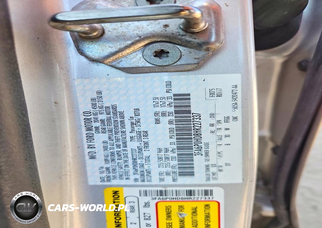 2017 Ford Fusion Se VIN:3FA6P0HD8HR227337 - 12
