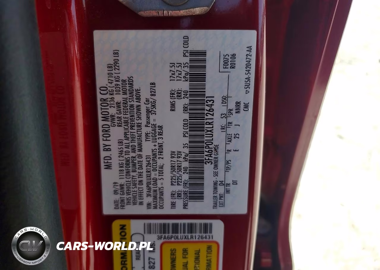 2020 Ford Fusion Se VIN:3FA6P0LUXLR126431 - 12