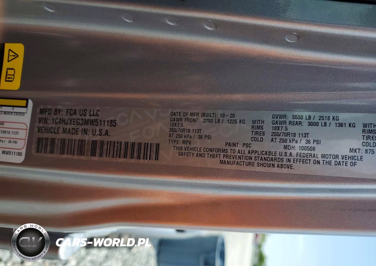 2021 Jeep Wrangler Unlimited Sahara 4X4 VIN:1C4HJXEG3MW511185 - 12