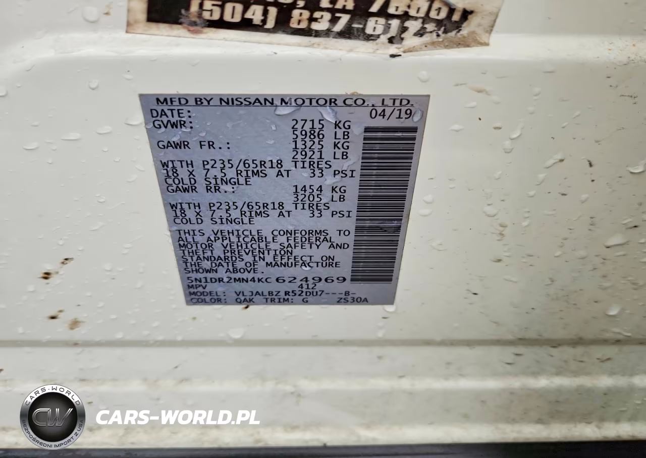 2019 Nissan Pathfinder S VIN:5N1DR2MN4KC624969 - 13