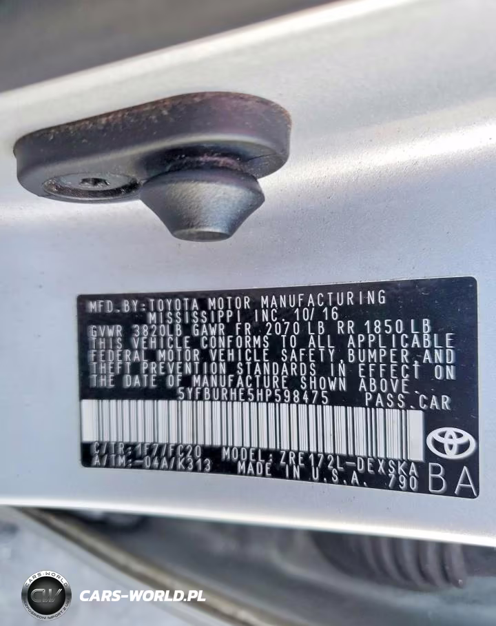 2017 Toyota Corolla Se VIN:5YFBURHE5HP598475 - 12