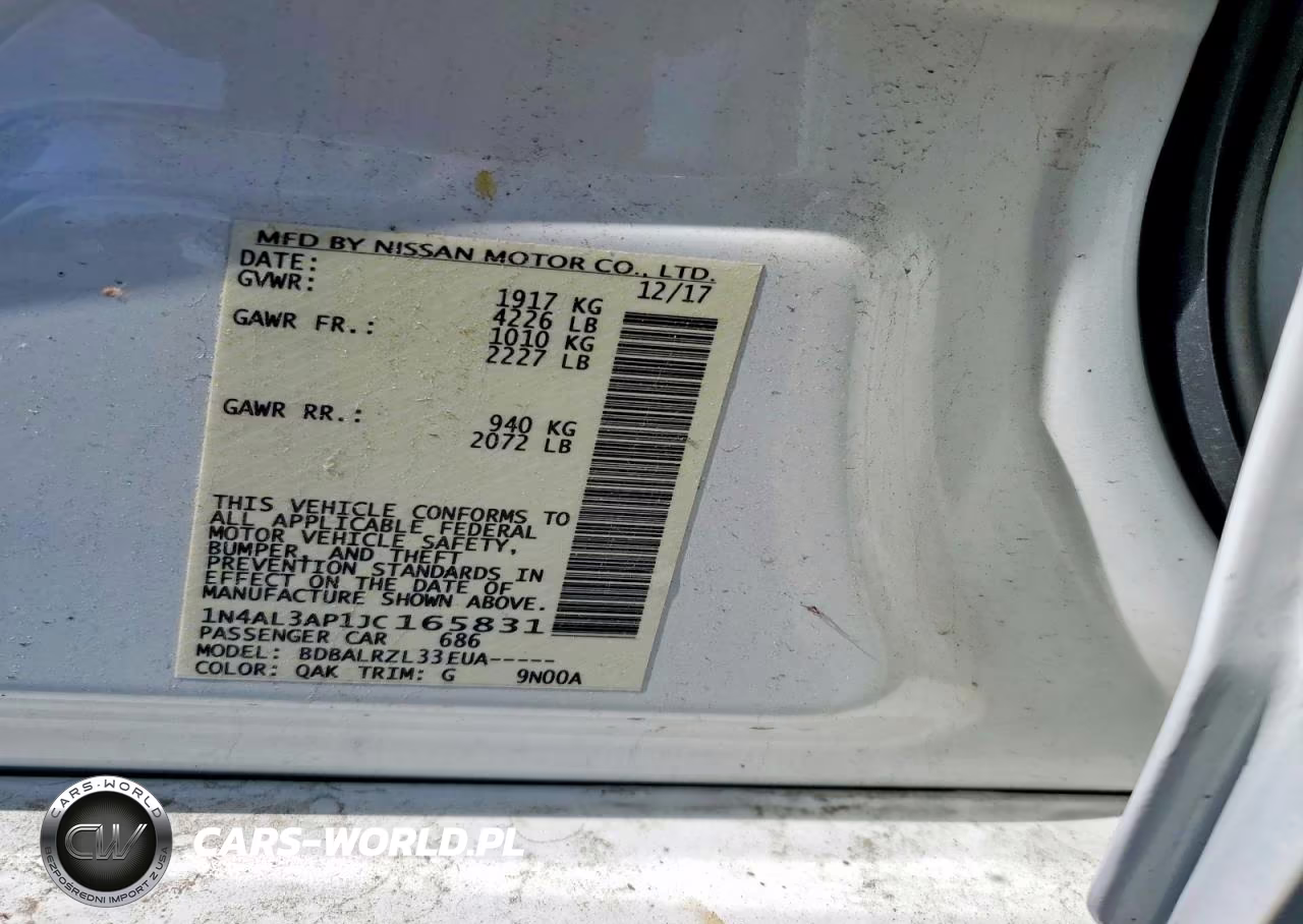 2018 Nissan Altima 2.5 Sl VIN:1N4AL3AP1JC165831 - 12