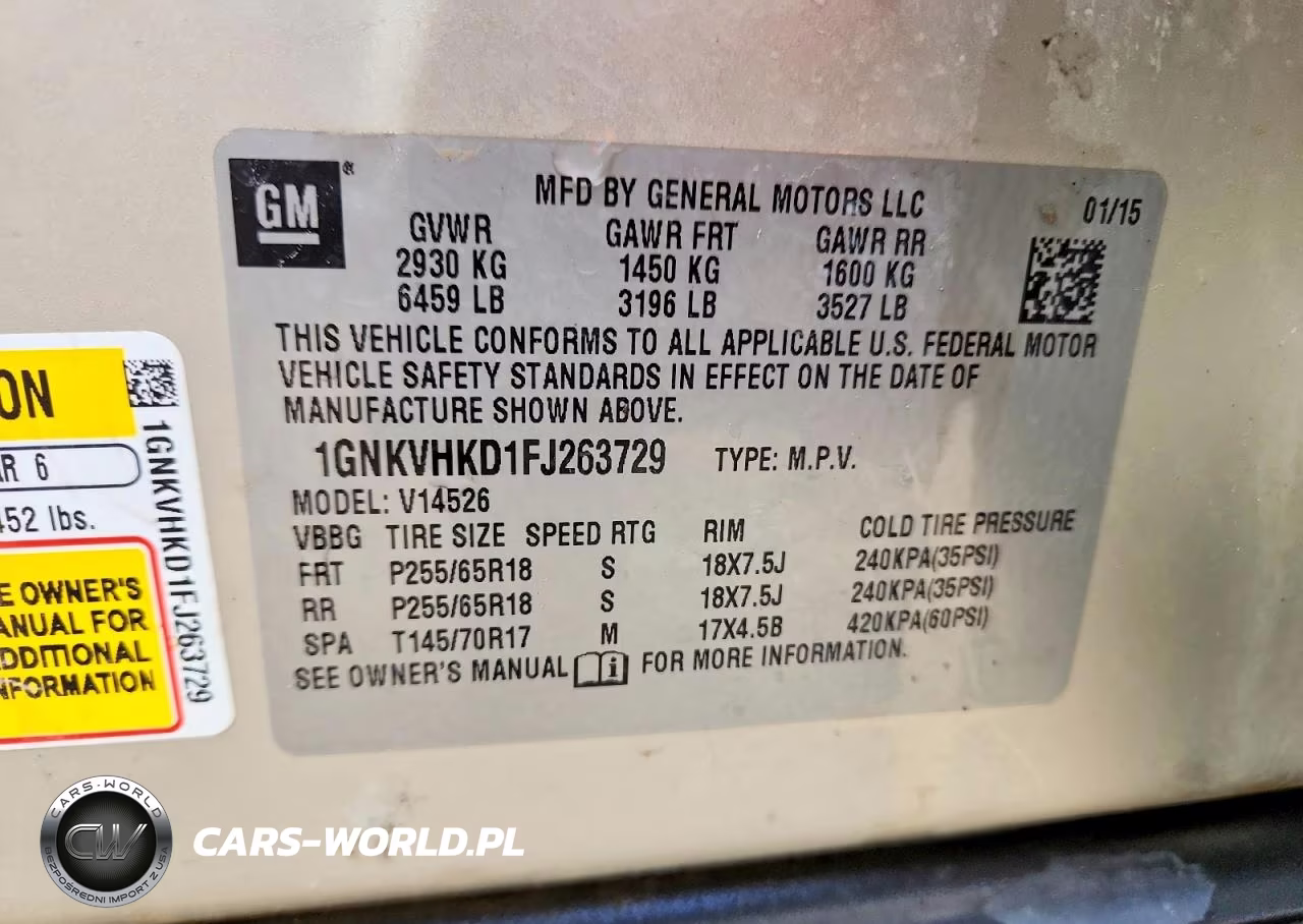 2015 Chevrolet Traverse Lt VIN:1GNKVHKD1FJ263729 - 13