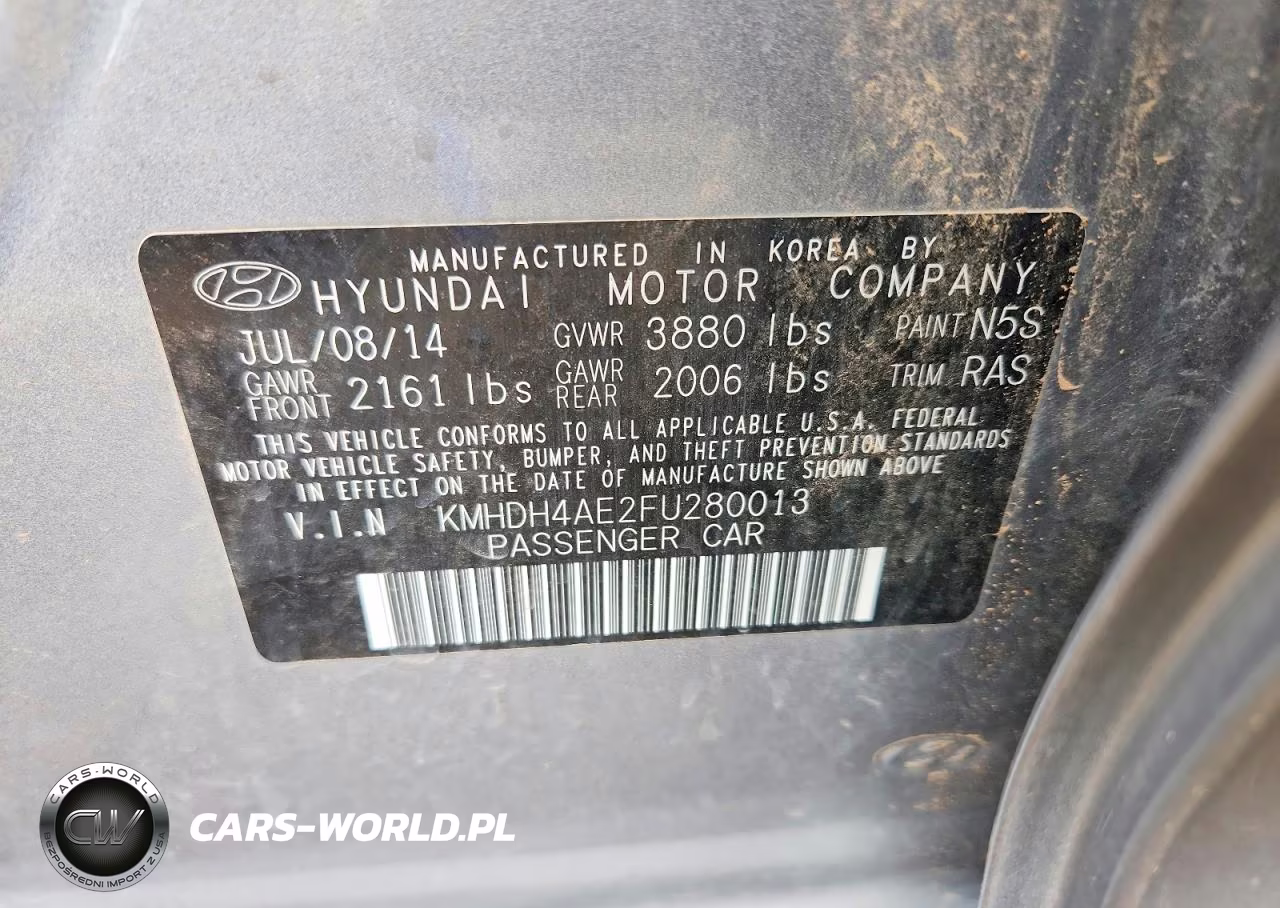 2015 Hyundai Elantra Se VIN:KMHDH4AE2FU280013 - 13