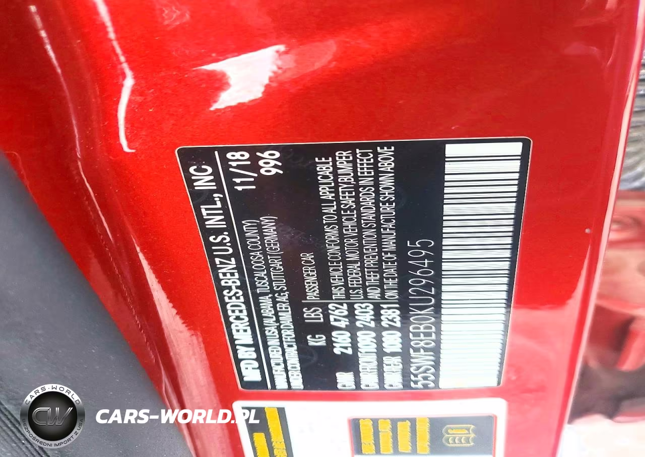 2019 Mercedes-Benz C 300 4Matic VIN:55SWF8EB0KU296495 - 12