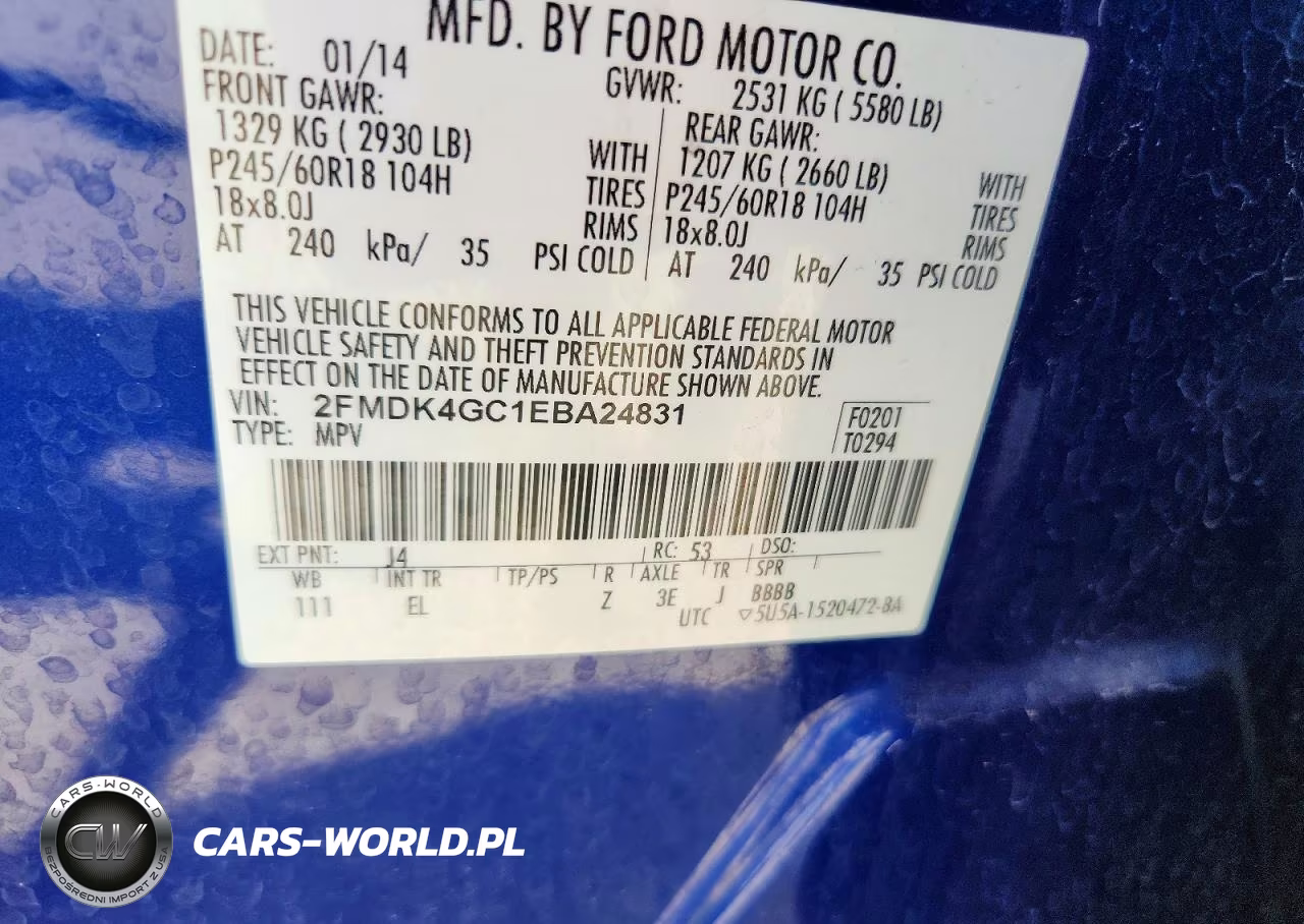 2014 Ford Edge Se VIN:2FMDK4GC1EBA24831 - 13
