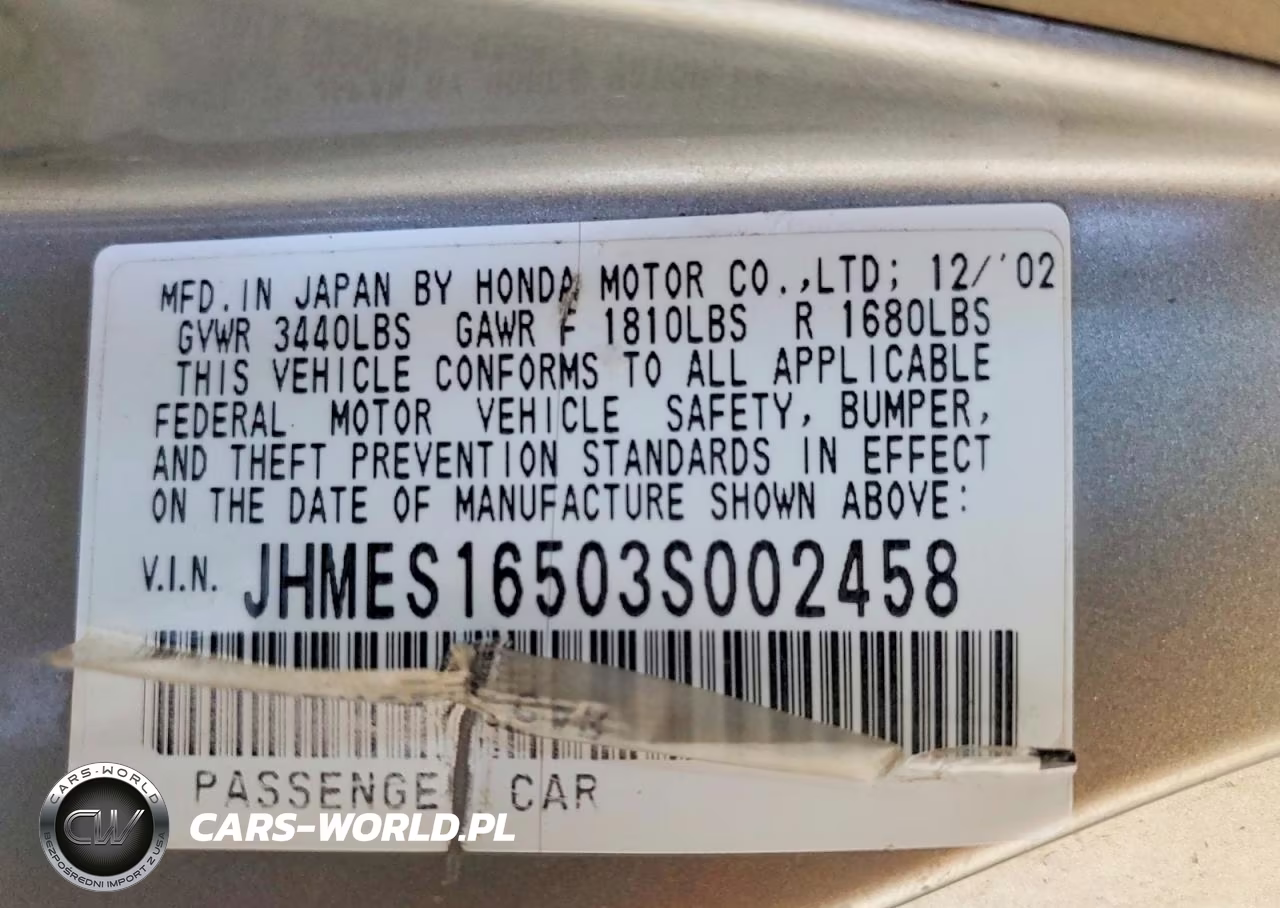2003 Honda Civic Lx VIN:JHMES16503S002458 - 12