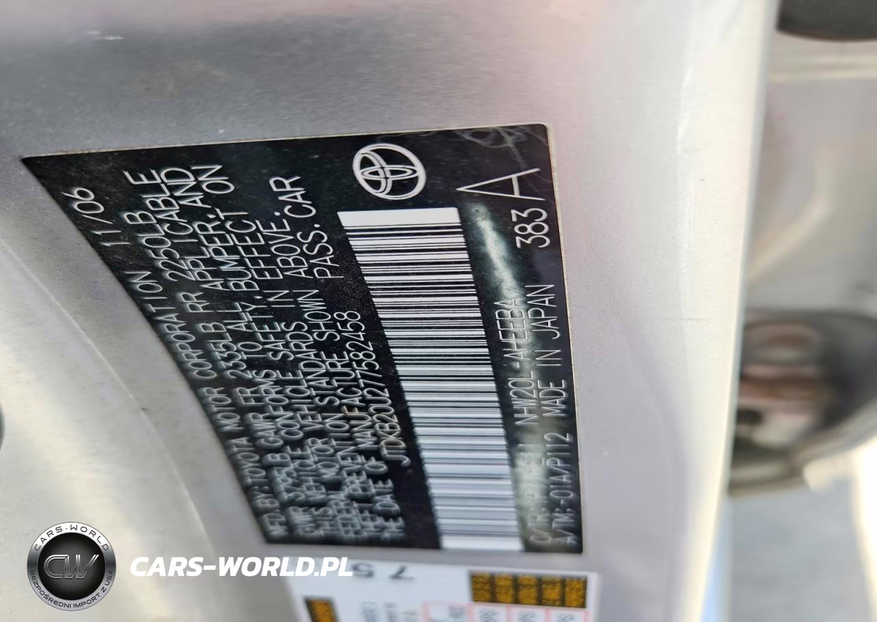 2007 Toyota Prius Base VIN:JTDKB20U277582458 - 12