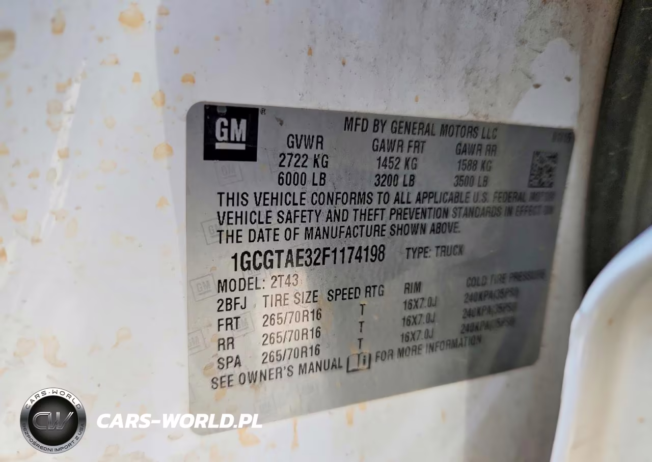 2015 Chevrolet Colorado VIN:1GCGTAE32F1174198 - 13