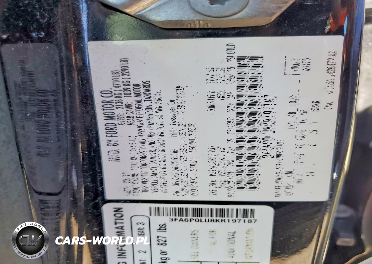 2019 Ford Fusion Se VIN:3FA6P0LU8KR197187 - 12