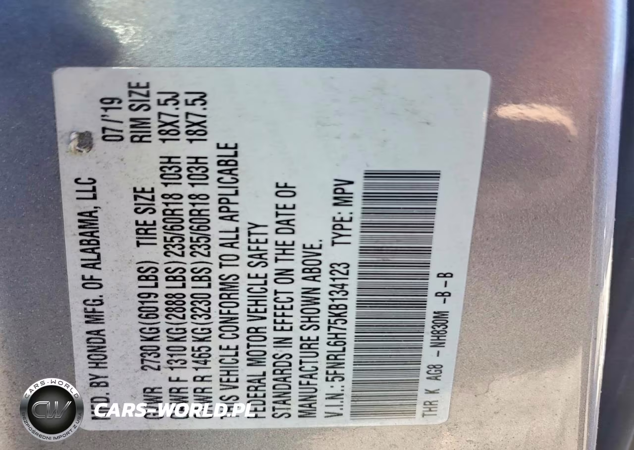 2019 Honda Odyssey Exl VIN:5FNRL6H75KB134123 - 13