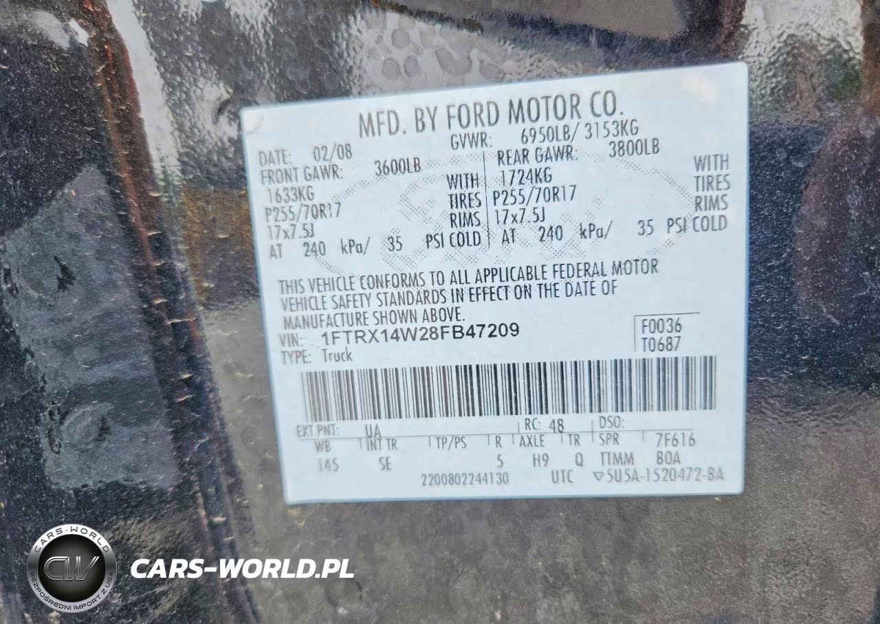 2008 Ford F150 VIN:1FTRX14W28FB47209 - 12