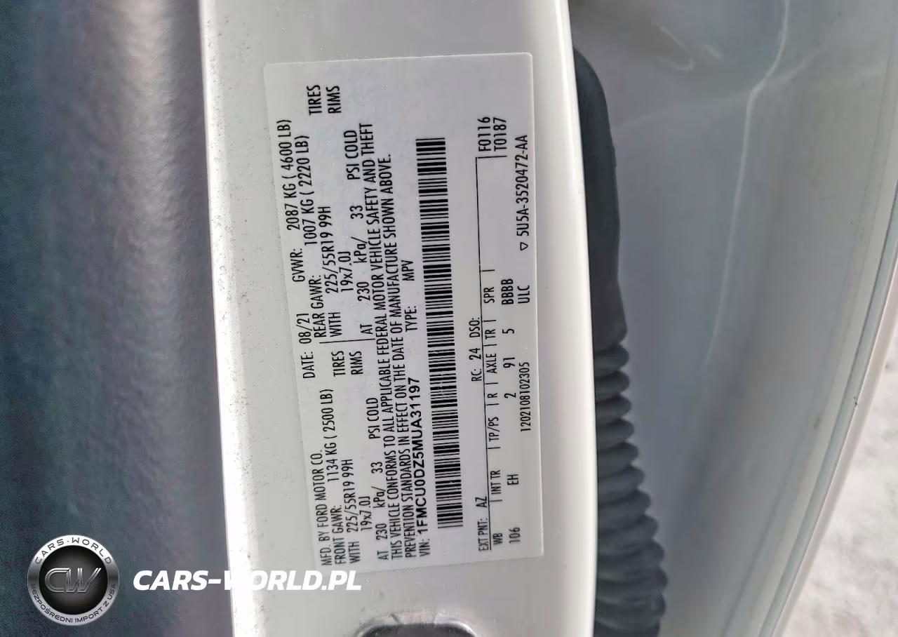 2021 Ford Escape Titanium VIN:1FMCU0DZ5MUA31197 - 14