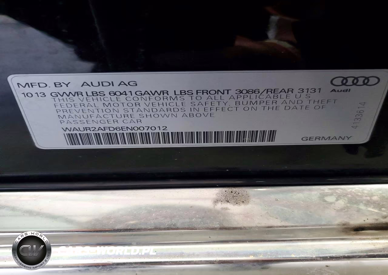 2014 Audi A8 L Quattro VIN:WAUR2AFD6EN007012 - 12