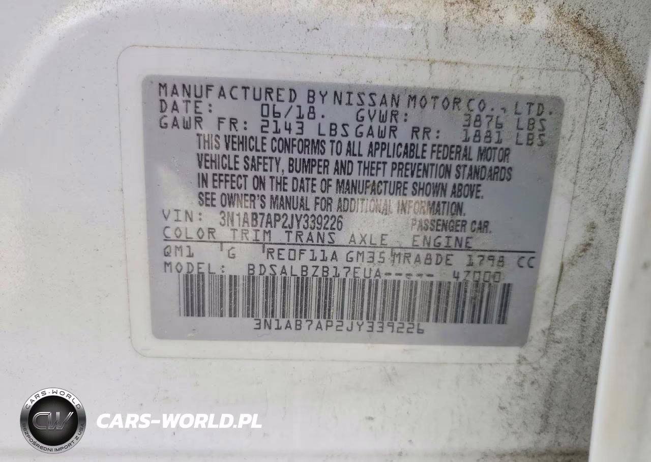 2018 NISSAN SENTRA S VIN:3N1AB7AP2JY339226 - 12
