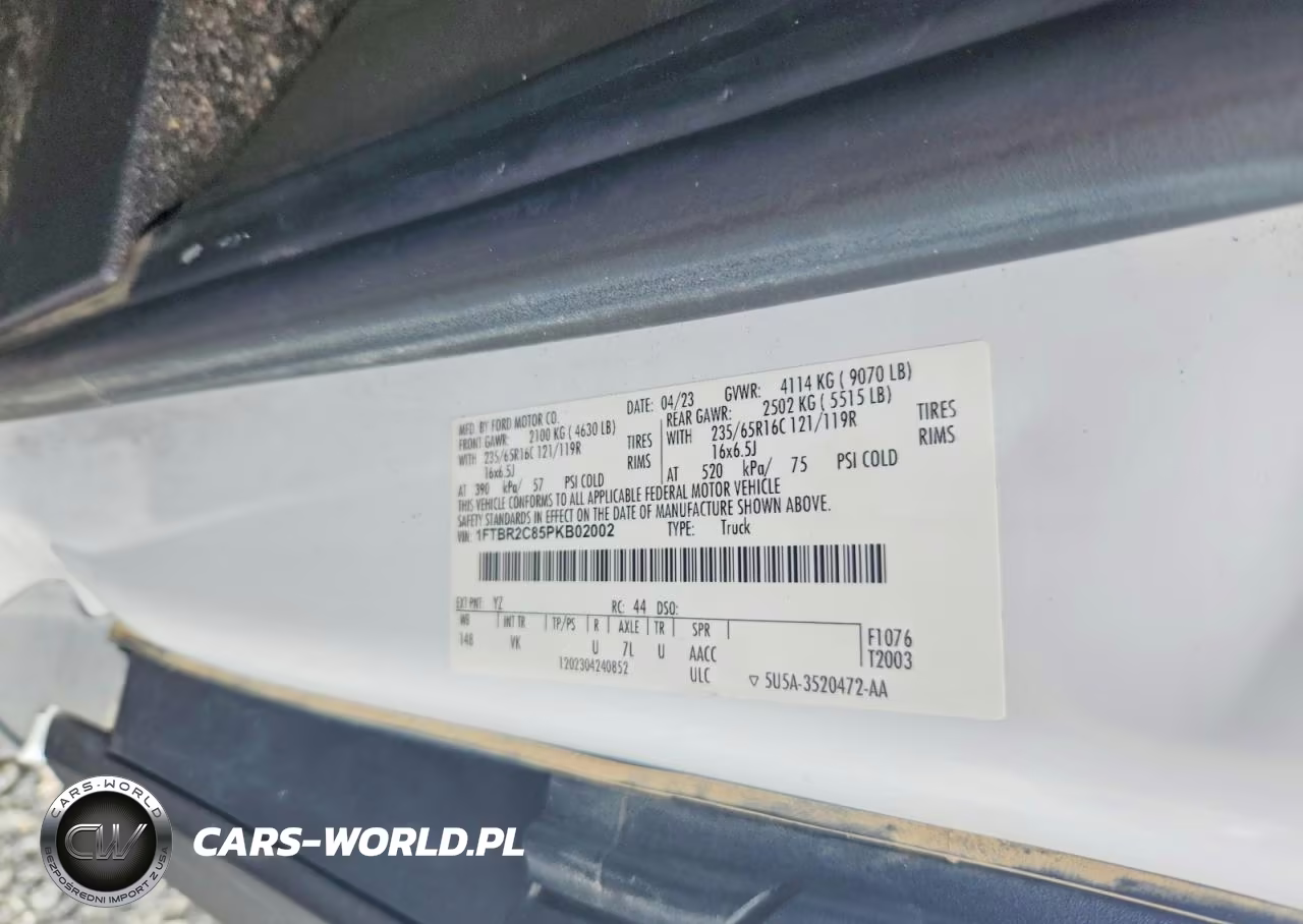2023 Ford Transit T-250 VIN:1FTBR2C85PKB02002 - 13