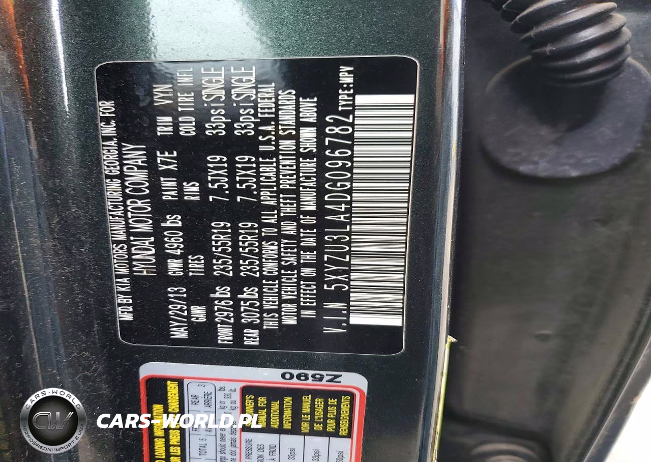 2013 Hyundai Santa Fe Sport 2.0T VIN:5XYZU3LA4DG096782 - 12