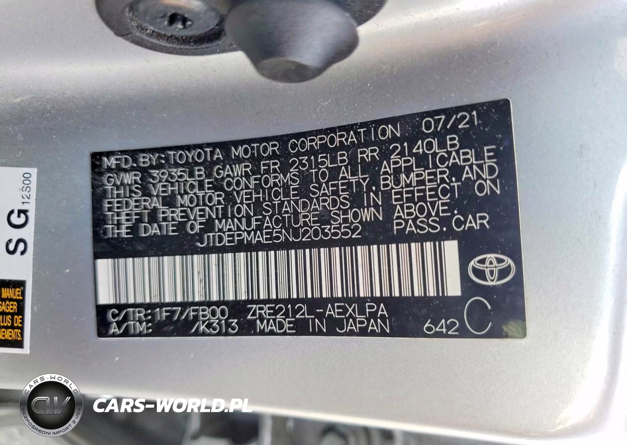 2022 Toyota Corolla Le VIN:JTDEPMAE5NJ203552 - 13