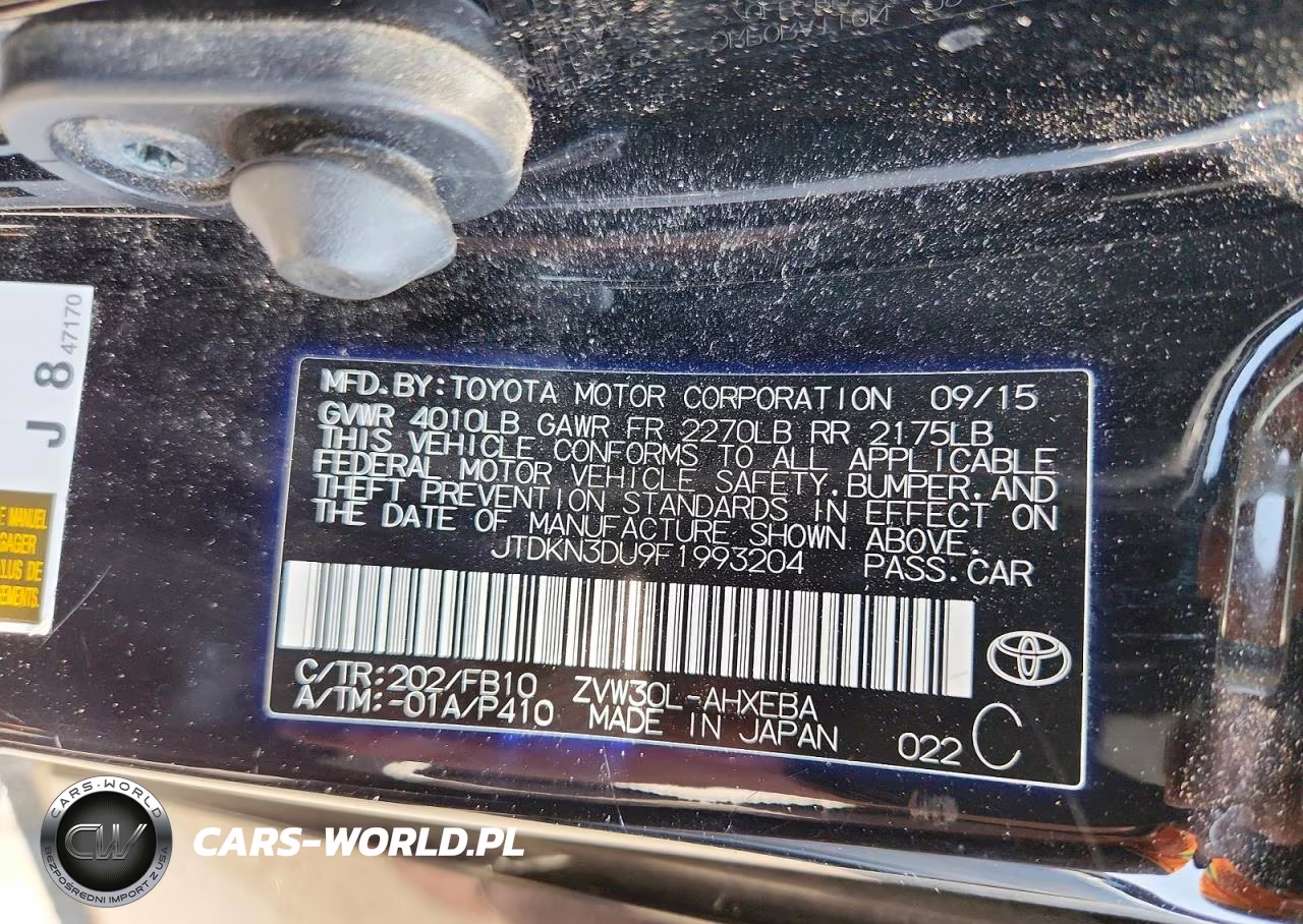 2015 Toyota Prius Three VIN:JTDKN3DU9F1993204 - 13