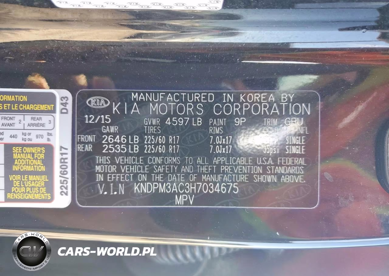 2017 Kia Sportage Lx VIN:KNDPM3AC3H7034675 - 12