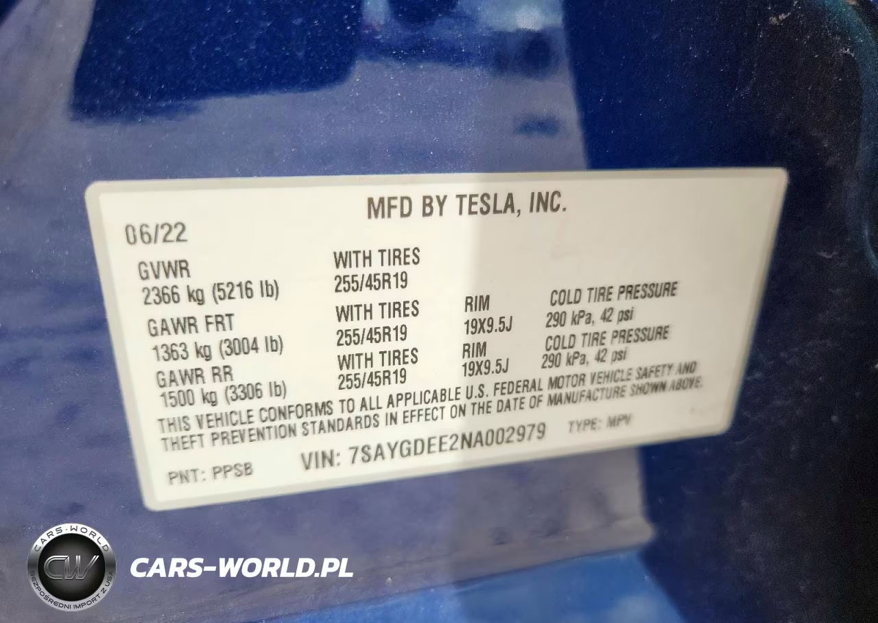 2022 Tesla Model Y VIN:7SAYGDEE2NA002979 - 14