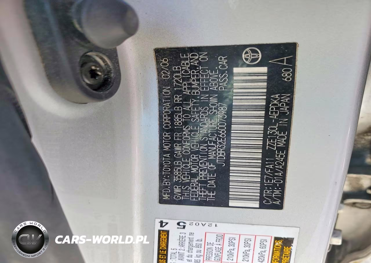2006 Toyota Corolla Ce VIN:JTDBR32E660073987 - 13