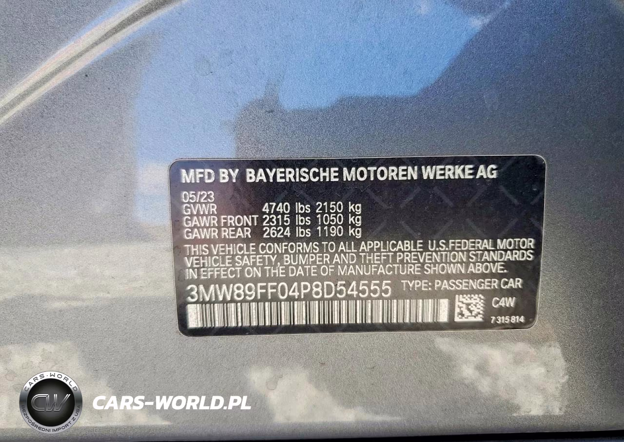2023 BMW 330Xi VIN:3MW89FF04P8D54555 - 13