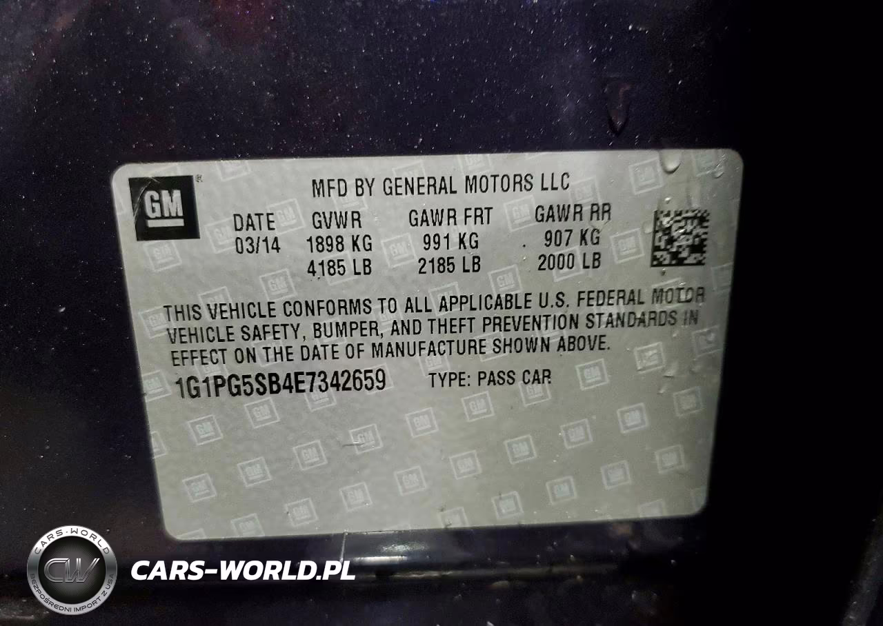 2014 Chevrolet Cruze Ltz VIN:1G1PG5SB4E7342659 - 13