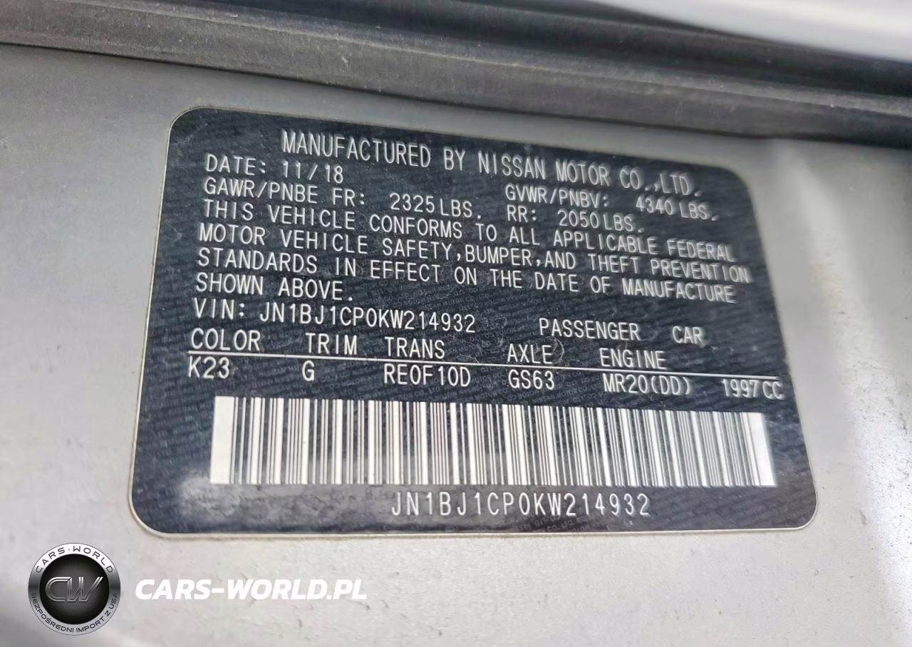2019 Nissan Rogue Sport S VIN:JN1BJ1CP0KW214932 - 14
