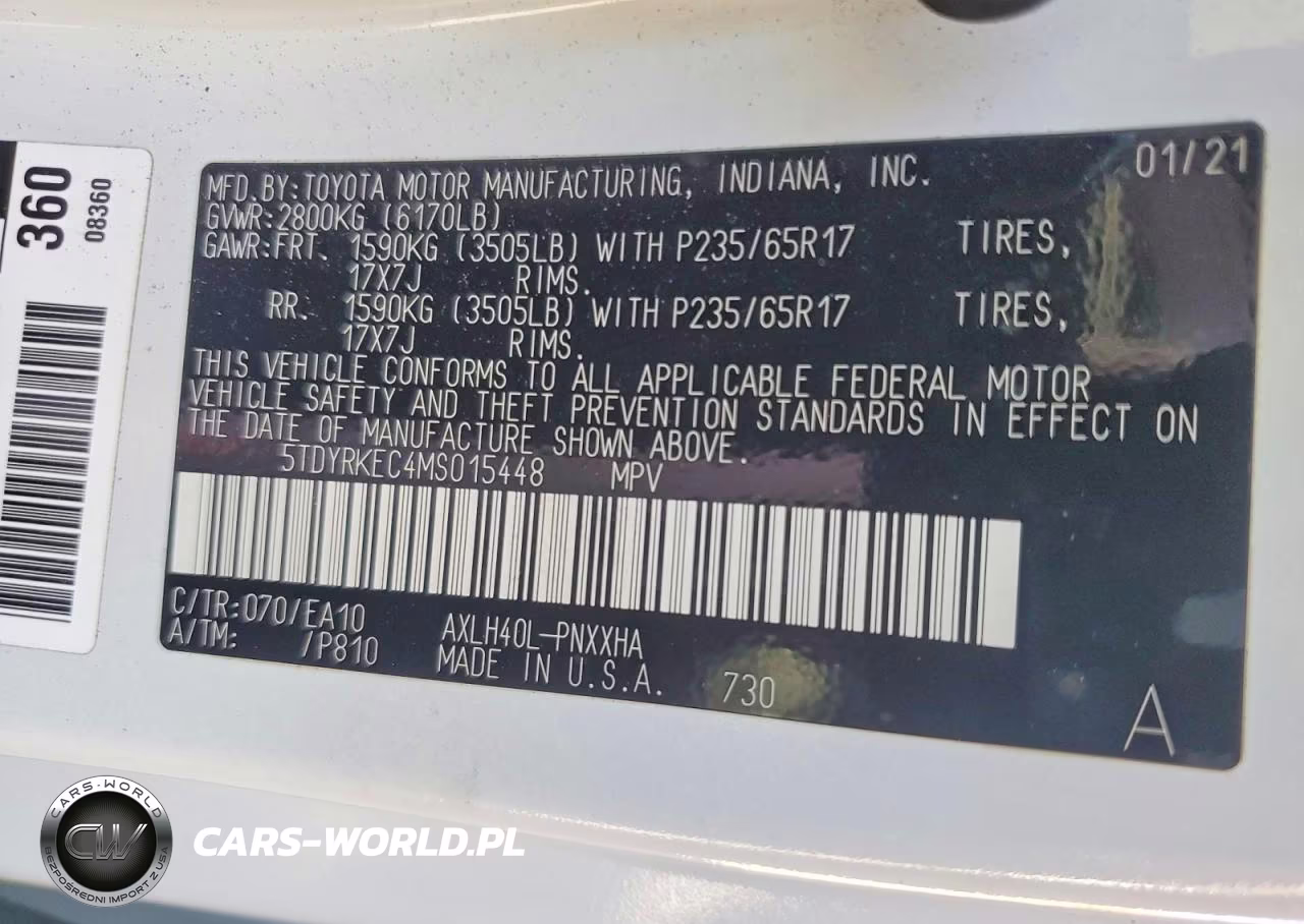 2021 Toyota Sienna Xle VIN:5TDYRKEC4MS015448 - 13