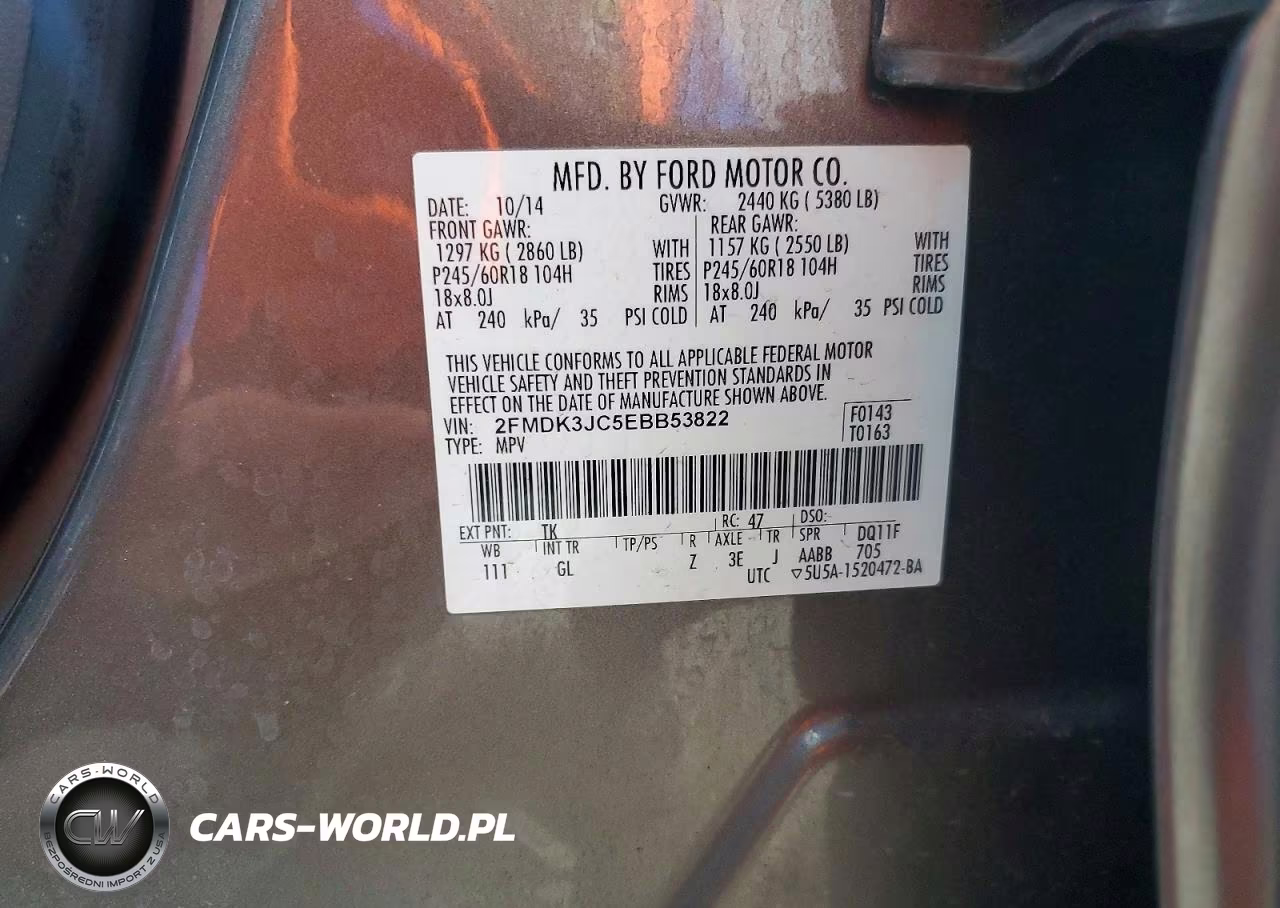 2014 Ford Edge Sel VIN:2FMDK3JC5EBB53822 - 13