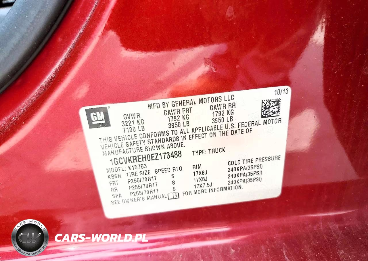 2014 Chevrolet Silverado K1500 Lt VIN:1GCVKREH0EZ173488 - 12