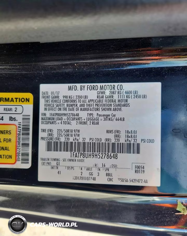 2017 Ford Mustang VIN:1FATP8UH9H5278648 - 12