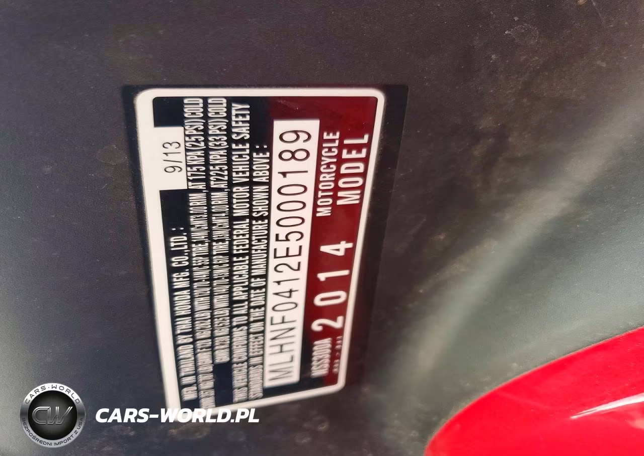 2014 Honda Nss300 A VIN:MLHNF0412E5000189 - 8