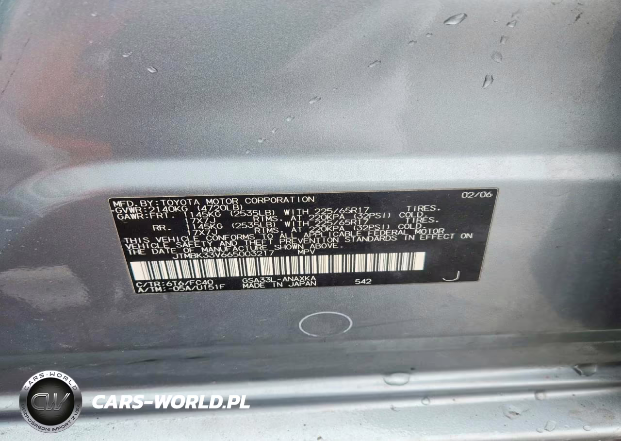 2006 Toyota Rav4 Base VIN:JTMBK33V665003217 - 13