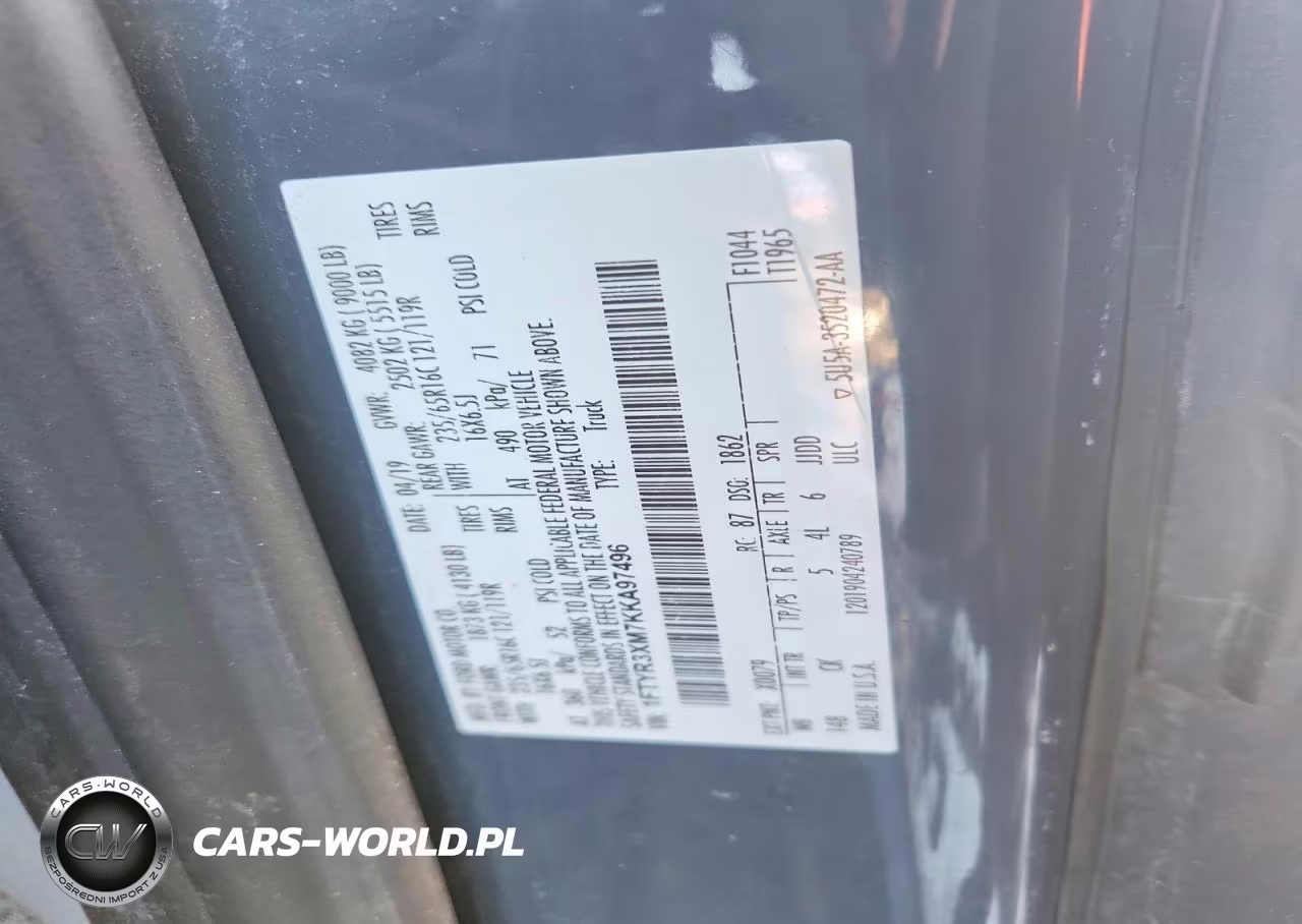 2019 Ford Transit 250 Delivery Van VIN:1FTYR3XM7KKA97496 - 12