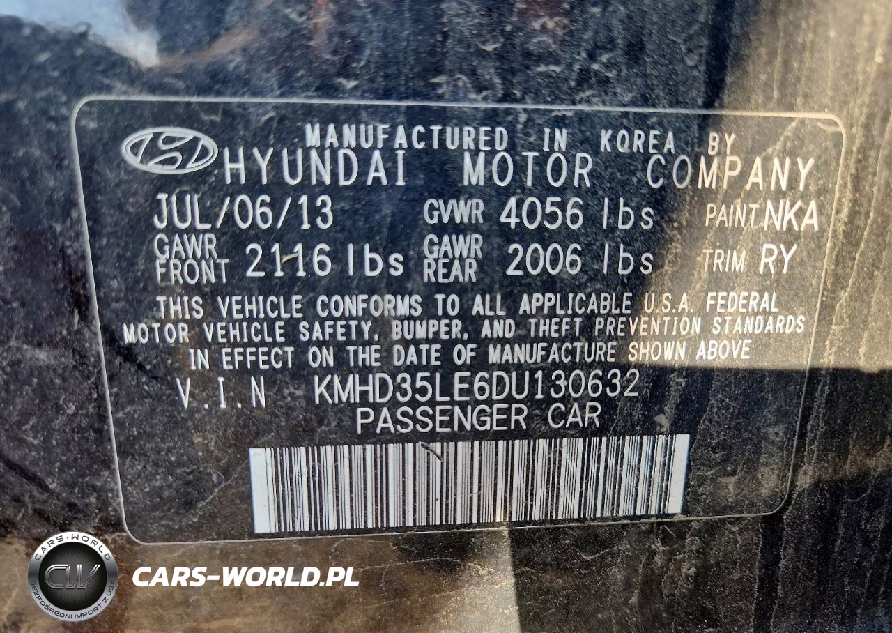 2013 Hyundai Elentra VIN:KMHD35LE6DU130632 - 12