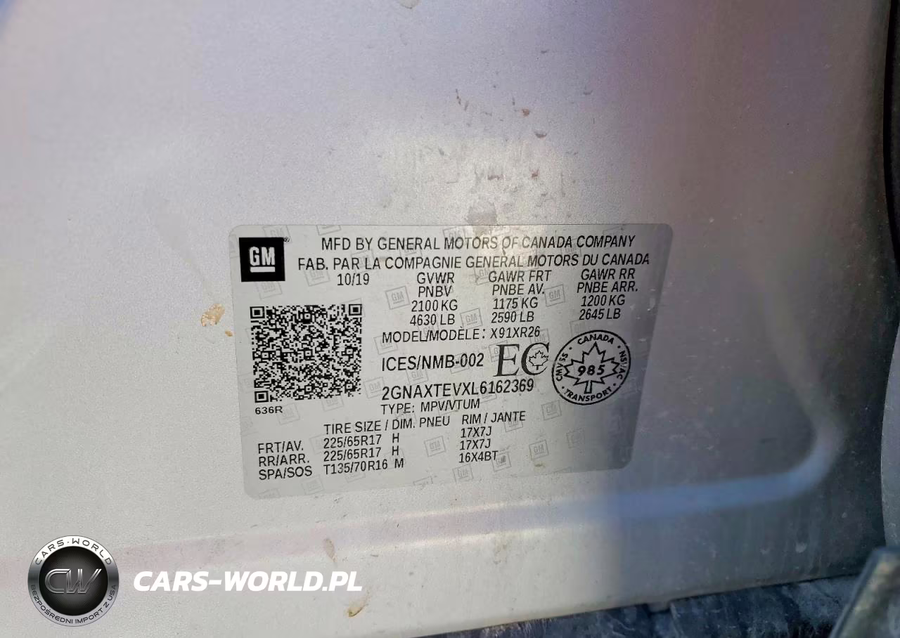 2020 Chevrolet Equinox Lt VIN:2GNAXTEVXL6162369 - 13