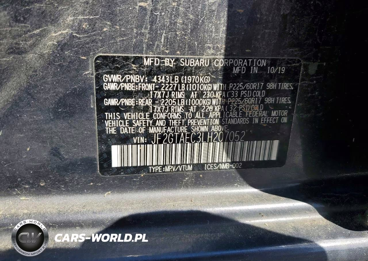 2020 Subaru Crosstrek Premium VIN:JF2GTAEC3LH207052 - 12